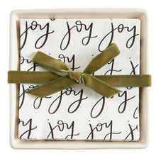 Load image into Gallery viewer, Ceramic Napkin Tray + Napkins, Joy