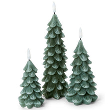 Load image into Gallery viewer, Snowy Flameless Candle Trees (Set of 3)