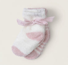 Load image into Gallery viewer, Barefoot Dreams CozyChic Baby Heart Socks, 2 pack (Pink or Carbon)