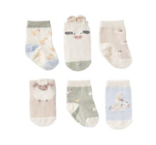 Load image into Gallery viewer, Elegant Baby Baby Socks Gift Set, 6 Pack (Farm, Garden)