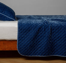 Load image into Gallery viewer, Bella Notte Linens Silk Velvet Quilted Coverlet