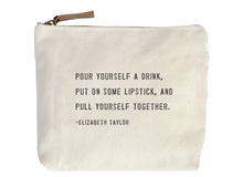 Load image into Gallery viewer, Canvas Zip Quote Bag (8 Styles)