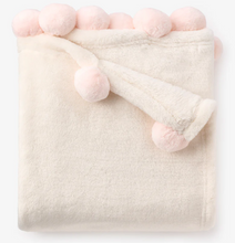 Load image into Gallery viewer, Elegant Baby Pom Pom Baby Blanket (Pink, Blue)