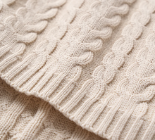 Load image into Gallery viewer, Elegant Baby Cable Knit Baby Blanket