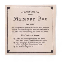 Load image into Gallery viewer, Glass & Zinc Memory Box, 2 Sizes