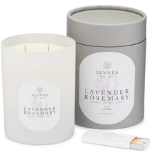 Load image into Gallery viewer, Linnea 2-Wick Lavender Rosemary Soy Candle