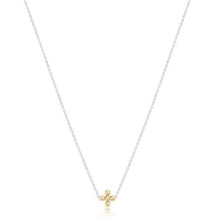 Load image into Gallery viewer, Enewton Classic Beaded Signature Cross Necklace, Mixed Metal 16"
