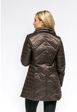 Load image into Gallery viewer, Chevron Quilted Jacket, Chocolate Brown (Size Small)
