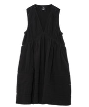 Load image into Gallery viewer, Soft Cotton Gauze Vesper Dress, Black (LAST ONE, Size XS)
