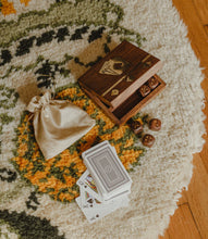 Load image into Gallery viewer, Wood Game Night Box (5 Dice, Playing Cards)
