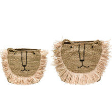Load image into Gallery viewer, Lion Hand-Woven Seagrass Baskets, Set of Two
