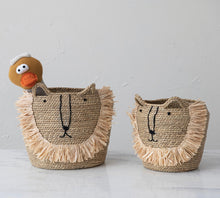 Load image into Gallery viewer, Lion Hand-Woven Seagrass Baskets, Set of Two
