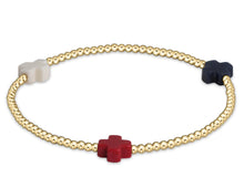 Load image into Gallery viewer, Enewton Signature Cross Gold Beaded Bracelet, Firecracker (2mm, 3mm)
