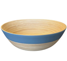 Load image into Gallery viewer, Bamboo Classic Large Serving Bowl (White, Blue)
