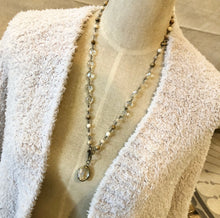 Load image into Gallery viewer, Beaded Crystal Necklace with Oval Crystal Drop
