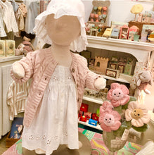 Load image into Gallery viewer, Elegant Baby Cable Knit Cardigan (White, Pink)
