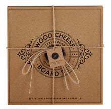 Load image into Gallery viewer, Wood Cheese Board Set Book Box
