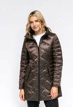 Load image into Gallery viewer, Chevron Quilted Jacket, Chocolate Brown (Size Small)
