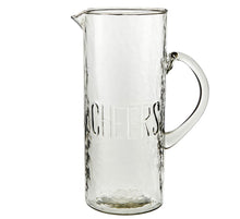 Load image into Gallery viewer, Cheers Hammered Glass Pitcher
