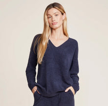 Load image into Gallery viewer, Barefoot Dreams CozyChic Ultra Lite V-Neck Hi Low Pullover, Tidewater
