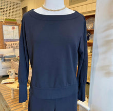 Load image into Gallery viewer, MILA Clothing Wide Crew Neck Sweatshirt, Navy

