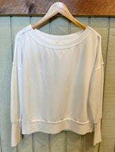 Load image into Gallery viewer, MILA Clothing Wide Crew Neck Sweatshirt, White
