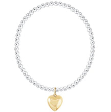 Load image into Gallery viewer, Enewton Classic Mixed Metal Bead Bracelet - Love Plush Gold Charm
