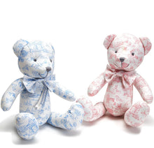 Load image into Gallery viewer, Toile Teddy Bear (Pink, Blue)
