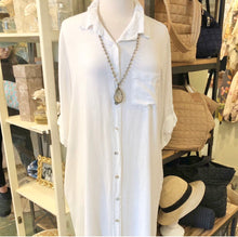 Load image into Gallery viewer, Linen Shirt Dress (Black, Cocoa, White)
