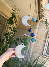 Load image into Gallery viewer, Three Moons Long Wooden Wind Chime
