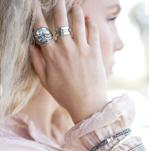 Load image into Gallery viewer, Waxing Poetic Faith Spinner Ring, Sterling Silver
