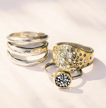 Load image into Gallery viewer, Waxing Poetic Alliteration Ring, Sterling Silver
