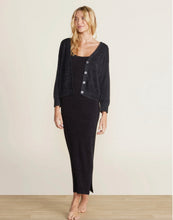 Load image into Gallery viewer, Barefoot Dreams CozyChic Lite Diamond Pointelle Cardigan, Black
