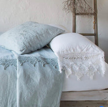 Load image into Gallery viewer, IN STOCK Bella Notte Linens Frida Pillowcase, Sterling (Retired Color)
