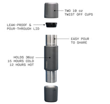 Load image into Gallery viewer, Corkcicle Traveler Thermos, Ceramic Slate, 36oz
