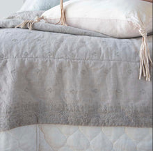 Load image into Gallery viewer, IN STOCK Bella Notte Linens Ines Bed End Throw Blanket, CLOUD
