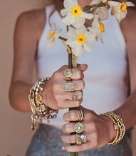 Load image into Gallery viewer, Waxing Poetic Riff Ring, Sterling Silver and Brass
