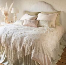 Load image into Gallery viewer, IN STOCK Bella Notte Linens Paloma Euro Sham, Pearl
