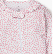 Load image into Gallery viewer, Pink Hearts Footed Romper
