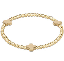 Load image into Gallery viewer, Enewton Signature Cross Gold Beaded Bracelet, 3mm
