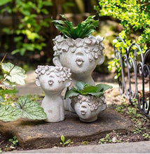 Load image into Gallery viewer, Cement Kissing Face Planter, 2 Sizes
