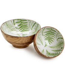 Load image into Gallery viewer, Fern Handcrafted Wood Pedestal Bowls, 2 Sizes
