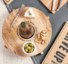 Load image into Gallery viewer, Wine Holder Wood Cheese Board
