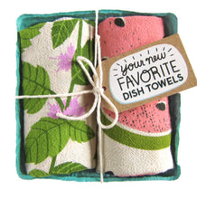 Load image into Gallery viewer, Hand Printed Cotton Dish Towel Set (6 Styles)
