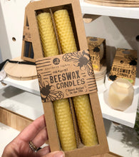 Load image into Gallery viewer, Natural Beeswax Tapers, Set of Two
