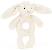 Load image into Gallery viewer, Jellycat Bashful Bunny Ring Rattle (Blue, Pink, Cream, Beige)
