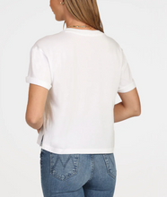 Load image into Gallery viewer, Dylan Short Sleeve Crop T-Shirt With Rolled Sleeve
