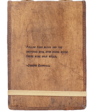 Load image into Gallery viewer, Leather Journal Embossed with Quote,  7" x 9"
