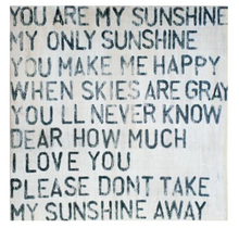 Load image into Gallery viewer, You Are My Sunshine Wooden Art Print  (23x23)
