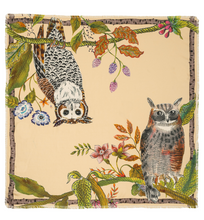 Load image into Gallery viewer, Echo Hoot Hoot Print Square Scarf
